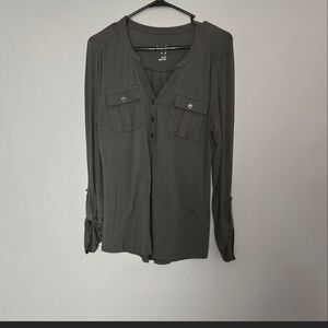 A New Day Olive Green Button Down Shirt